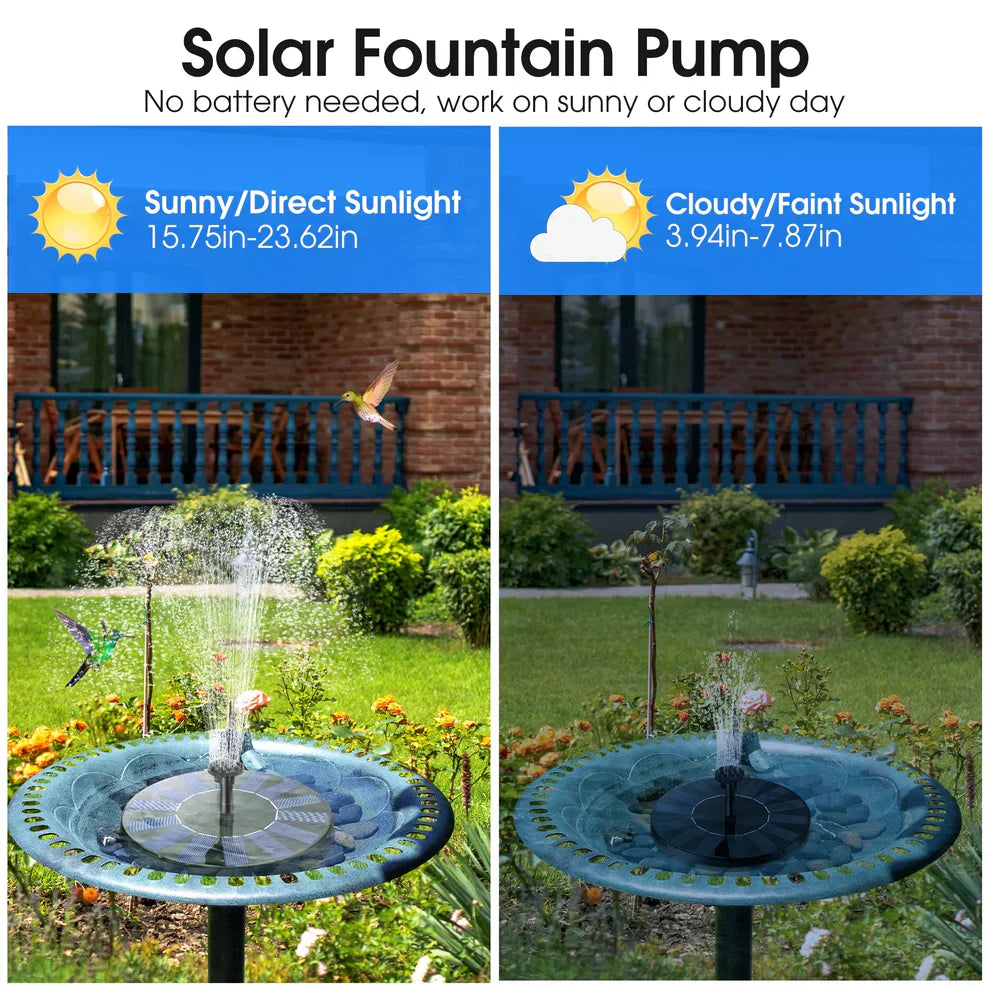 Peachlife™ Solar Garden Fountain – Eco-Friendly Outdoor Water Feature